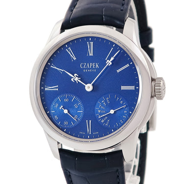 腕時計 チャペック CZAPEK ケ・デ・ベルク サファイア・ブルー CZQDB 手巻き メンズ スモールセコンド パワーリザーブ表示 限定