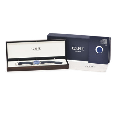 腕時計 チャペック CZAPEK ケ・デ・ベルク サファイア・ブルー CZQDB 手巻き メンズ スモールセコンド パワーリザーブ表示 限定