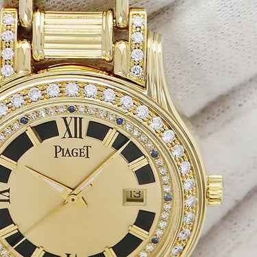 腕時計 ピアジェ PIAGET ポロ 24005M505D 自動巻き メンズ K18YG無垢 純正ダイヤ オニキス デイト イエローゴールド