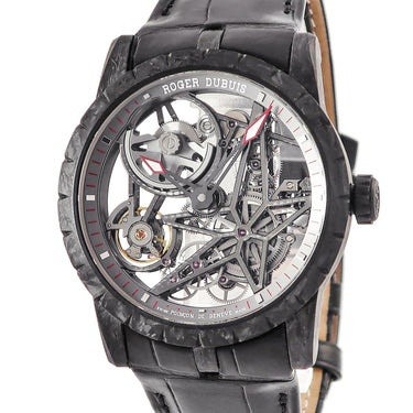 腕時計 ロジェデュブイ ROGER DUBUIS エクスカリバー 42 スケルトン カーボン DBEX0508 自動巻き メンズ 新品同様 マイクロローター