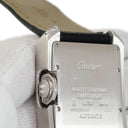 腕時計 カルティエ Cartier タンク アングレーズ LM WT100018 自動巻き メンズ K18WG無垢 純正ダイヤ デイト 青針 ローマン