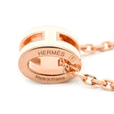 エルメス HERMES ポップアッシュ ミニ ペンダント ホワイトXローズゴールド GP ラッカー ネックレス ピンクゴールド金具 白 Hモチーフ 新品 未使用