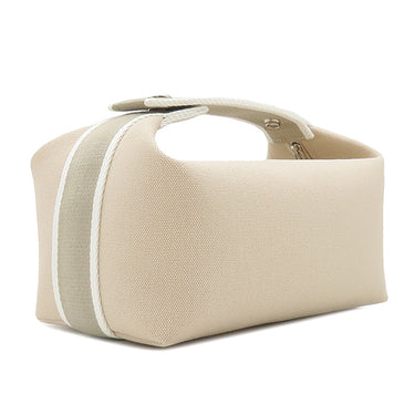 エルメス HERMES ブリッド ア ブラック PM ナチュラル コットンキャンバス ポーチ シルバー金具 新品 未使用 バニティ Hロゴ