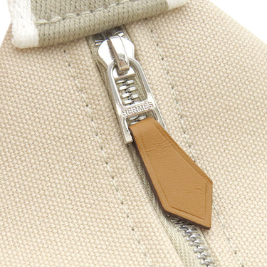 エルメス HERMES ブリッド ア ブラック PM ナチュラル コットンキャンバス ポーチ シルバー金具 新品 未使用 バニティ Hロゴ