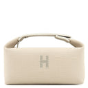 エルメス HERMES ブリッド ア ブラック PM ナチュラル コットンキャンバス ポーチ シルバー金具 新品 未使用 バニティ Hロゴ