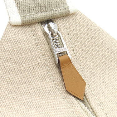 エルメス HERMES ブリッド ア ブラック PM ナチュラル コットンキャンバス ポーチ シルバー金具 新品 未使用 バニティ Hロゴ