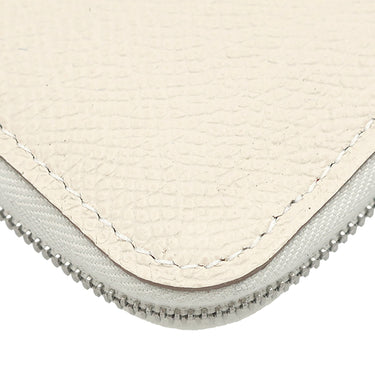 エルメス HERMES アザップロング シルクイン クレ ヴォーエプソン 長財布 シルバー金具 新品 未使用 2025年製 オフホワイト