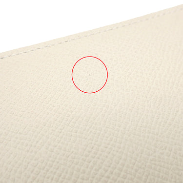 エルメス HERMES アザップロング シルクイン クレ ヴォーエプソン 長財布 シルバー金具 新品 未使用 2025年製 オフホワイト