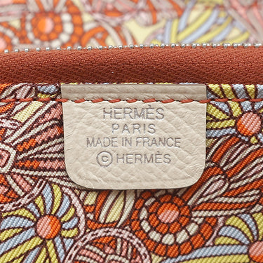 エルメス HERMES アザップロング シルクイン クレ ヴォーエプソン 長財布 シルバー金具 新品 未使用 2025年製 オフホワイト