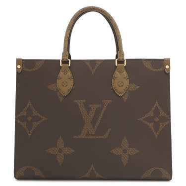 ルイヴィトン LOUIS VUITTON オンザゴー MM M45321 モノグラム モノグラムキャンバス モノグラムリバースキャンバス トートバッグ ゴールド金具 茶 ハンドバッグ 新品 未使用