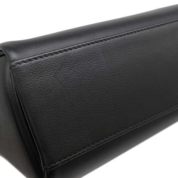 エルメス HERMES ショルダーバッグ メッセンジャー ケリー PM エバーグレイン ブラック シルバー金具 黒 2025年製 K 【箱】【中古】 HERMES - エルメス HERMES ケリーメッセンジャーPM K刻印 ブラック