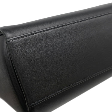エルメス HERMES メッセンジャー ケリー PM ブラック エバーグレイン ショルダーバッグ シルバー金具 黒 2025年製