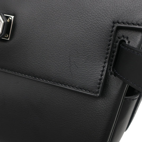 エルメス HERMES ショルダーバッグ メッセンジャー ケリー PM エバーグレイン ブラック シルバー金具 黒 2025年製 K 【箱】【中古】 HERMES - エルメス HERMES ケリーメッセンジャーPM K刻印 ブラック