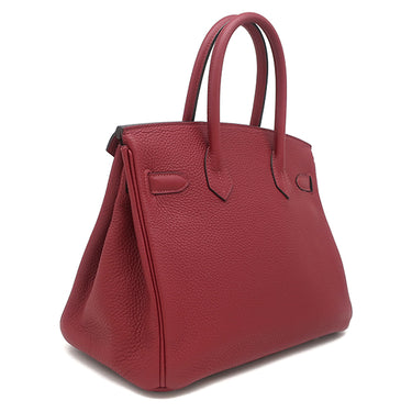エルメス HERMES バーキン30 ルージュグレナ トゴ ハンドバッグ シルバー金具 赤