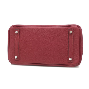 エルメス HERMES バーキン30 ルージュグレナ トゴ ハンドバッグ シルバー金具 赤
