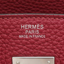エルメス HERMES バーキン30 ルージュグレナ トゴ ハンドバッグ シルバー金具 赤