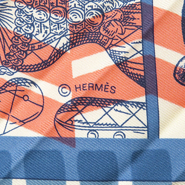 エルメス HERMES カレ90 プリーツ H164127S ブルー×ピンク×グリーン シルク スカーフ 新品 未使用 【ツイリー オ ブロック】