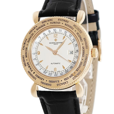 腕時計 ヴァシュロン・コンスタンタン VACHERON CONSTANTIN エヴァシオン ワールドタイマー 48250/000R 自動巻き メンズ K18RG無垢 GMT 限定