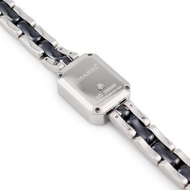 腕時計 シャネル CHANEL プルミエール セラミック H2163 クオーツ レディース 純正ダイヤ ブラック 黒 角型