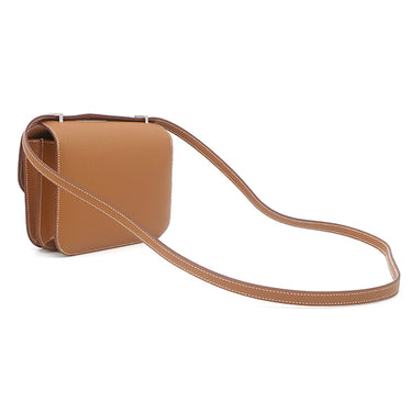 エルメス HERMES コンスタンス3 ミニ ミロワール ゴールド ヴォーエプソン ショルダーバッグ シルバー金具 新品 未使用 茶 2025年製