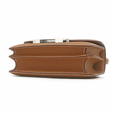 エルメス HERMES コンスタンス3 ミニ ミロワール ゴールド ヴォーエプソン ショルダーバッグ シルバー金具 新品 未使用 茶 2025年製