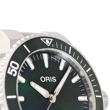 腕時計 オリス ORIS アクイス デイト 01 733 7730 4157 自動巻き メンズ グリーン 緑 逆回転防止ベゼル ダイバーズ