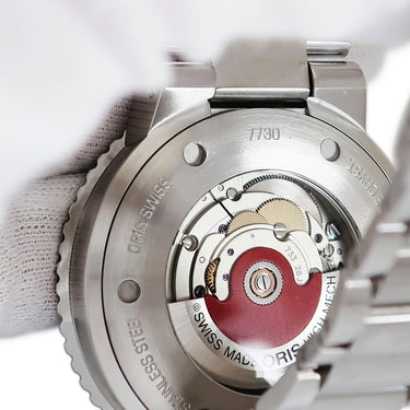 腕時計 オリス ORIS アクイス デイト 01 733 7730 4157 自動巻き メンズ グリーン 緑 逆回転防止ベゼル ダイバーズ