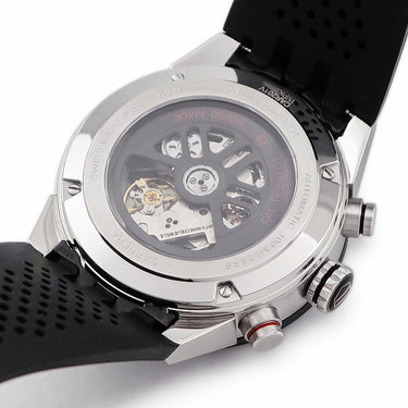 腕時計 タグホイヤー TAG Heuer カレラ キャリバーホイヤー01 クロノグラフ CAR201V.FT6046 自動巻き メンズ 黒 赤 スケルトン デイト