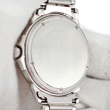 腕時計 コルム CORUM テンプ メカニック 89.211.20 自動巻き メンズ シルバー デイト 青針 ローマン ギョウシェ