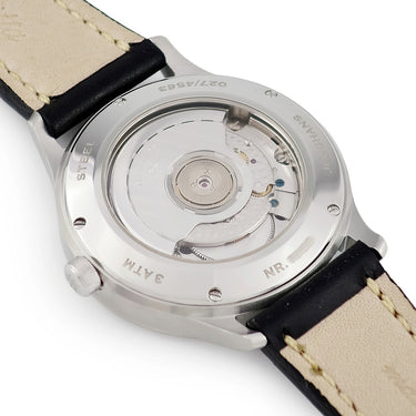 腕時計 ユンハンス JUNGHANS アタッシェ アジェンダ 027/4563 自動巻き メンズ ブラック デイデイト パワーリザーブインジケーター