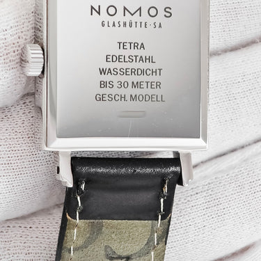 腕時計 ノモス NOMOS テトラ 27 TT1A1W1 手巻き メンズ スクエア スモールセコンド 青針 アラビア バー