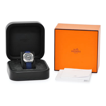腕時計 エルメス HERMES H08 SP1.741A.331 自動巻き メンズ 新品同様 チタン ブラック グレー エイチオーエイト デイト アラビア
