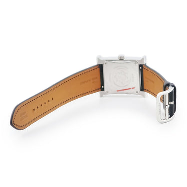 腕時計 エルメス HERMES Hウォッチ MM HH3.510 自動巻き メンズ 新品同様 H型 四角 スクエア デイト アラビア 3針