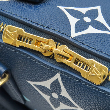 ルイヴィトン LOUIS VUITTON スピーディ バンドリエール 20 M46517 ブルー モノグラムアンプラント 2WAYバッグ ゴールド金具 青 グラデーション
