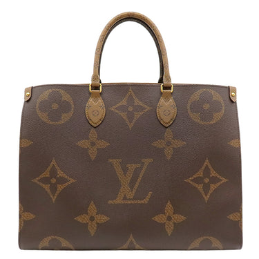 ルイヴィトン LOUIS VUITTON オンザゴー GM M45320 モノグラム モノグラムキャンバス モノグラムリバースキャンバス トートバッグ ゴールド金具 肩掛け 茶