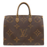 ルイヴィトン LOUIS VUITTON オンザゴー GM M45320 モノグラム モノグラムキャンバス モノグラムリバースキャンバス トートバッグ ゴールド金具 肩掛け 茶