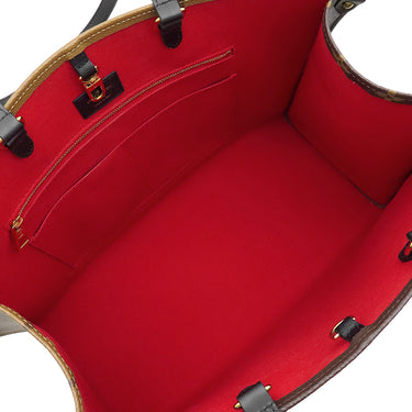 ルイヴィトン LOUIS VUITTON オンザゴー GM M45320 モノグラム モノグラムキャンバス モノグラムリバースキャンバス トートバッグ ゴールド金具 肩掛け 茶