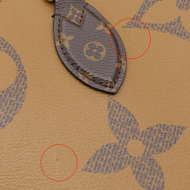 ルイヴィトン LOUIS VUITTON オンザゴー GM M45320 モノグラム モノグラムキャンバス モノグラムリバースキャンバス トートバッグ ゴールド金具 肩掛け 茶