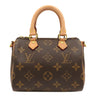 ルイヴィトン LOUIS VUITTON ナノ スピーディ M61252 モノグラム モノグラムキャンバス ショルダーバッグ ゴールド金具 茶 ミニショルダー