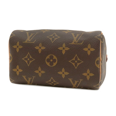 ルイヴィトン LOUIS VUITTON ナノ スピーディ M61252 モノグラム モノグラムキャンバス ショルダーバッグ ゴールド金具 茶 ミニショルダー