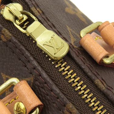 ルイヴィトン LOUIS VUITTON ナノ スピーディ M61252 モノグラム モノグラムキャンバス ショルダーバッグ ゴールド金具 茶 ミニショルダー