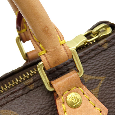 ルイヴィトン LOUIS VUITTON ナノ スピーディ M61252 モノグラム モノグラムキャンバス ショルダーバッグ ゴールド金具 茶 ミニショルダー