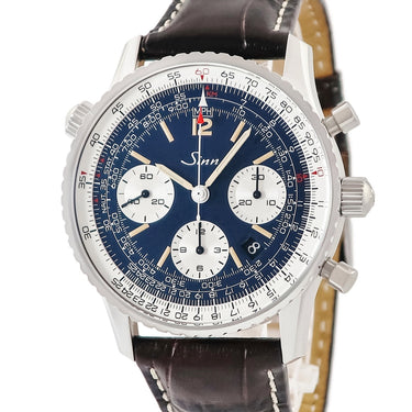 腕時計 ジン SINN 903.ST.AUTO.B.E 自動巻き メンズ クロノグラフ スモールセコンド デイト 回転式インナーベゼル ダークブルー