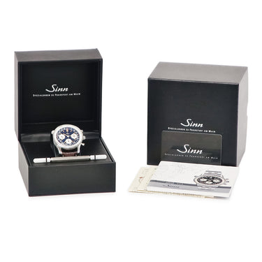 腕時計 ジン SINN 903.ST.AUTO.B.E 自動巻き メンズ クロノグラフ スモールセコンド デイト 回転式インナーベゼル ダークブルー