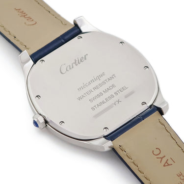 腕時計 カルティエ Cartier ドライブ ドゥ カルティエ エクストラフラット WSNM0011 手巻き メンズ 新品同様 シルバー ローマン 青針