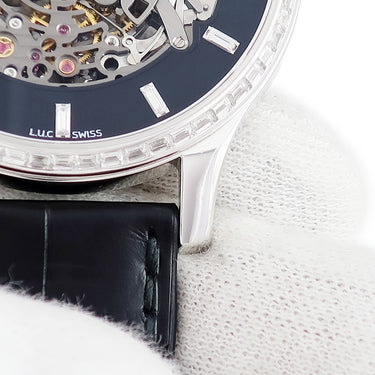 腕時計 ショパール CHOPARD L.U.C XP スケルテック 171936-1001 自動巻き メンズ K18WG無垢 純正ダイヤ ブラック 限定28本