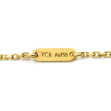 ヴァンクリーフアーペル Van Cleef & Arpels スウィート アルハンブラ ペンダント パールホワイト×イエローゴールド K18YG マザーオブパール ネックレス 白 シェル Au750 18K