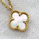 ヴァンクリーフアーペル Van Cleef & Arpels スウィート アルハンブラ ペンダント パールホワイト×イエローゴールド K18YG マザーオブパール ネックレス 白 シェル Au750 18K