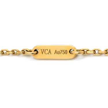 ヴァンクリーフアーペル Van Cleef & Arpels スウィート アルハンブラ ペンダント VCARF69100 パールホワイト×イエローゴールド K18YG マザーオブパール ネックレス 白 Au750 シェル