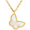 ヴァンクリーフアーペル Van Cleef & Arpels スウィート パピヨン ペンダント VCARF69300 パールホワイト×イエローゴールド K18YG マザーオブパール ネックレス 750 YG 18K シェル